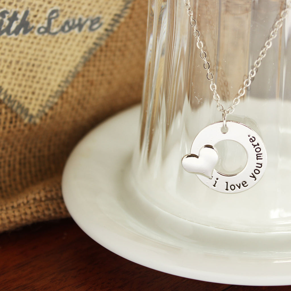 I Love You More Silver Plated Pendant