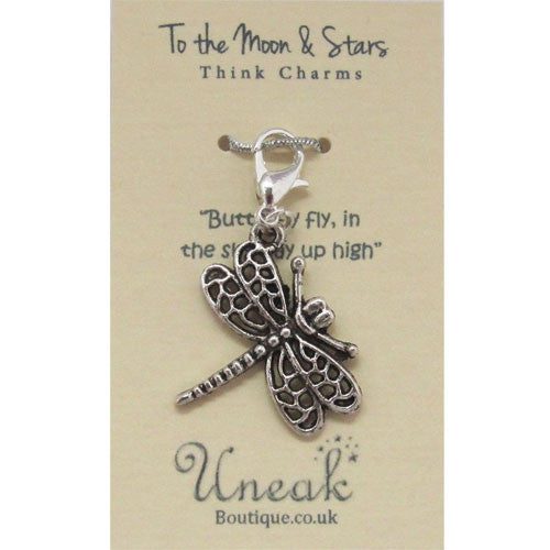Silver Plated Butterfly Clip Charm