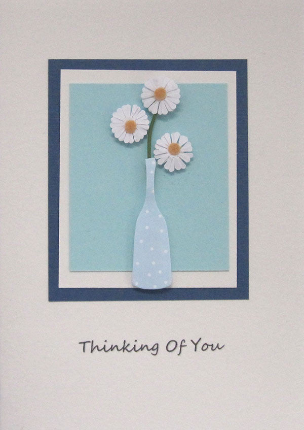 Thinking of You Daisy Vase Handmade Card