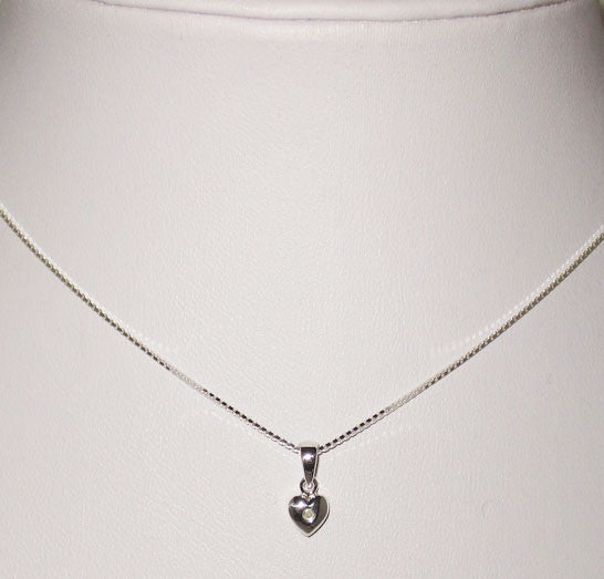 Silver Heart D for Diamond Pendant