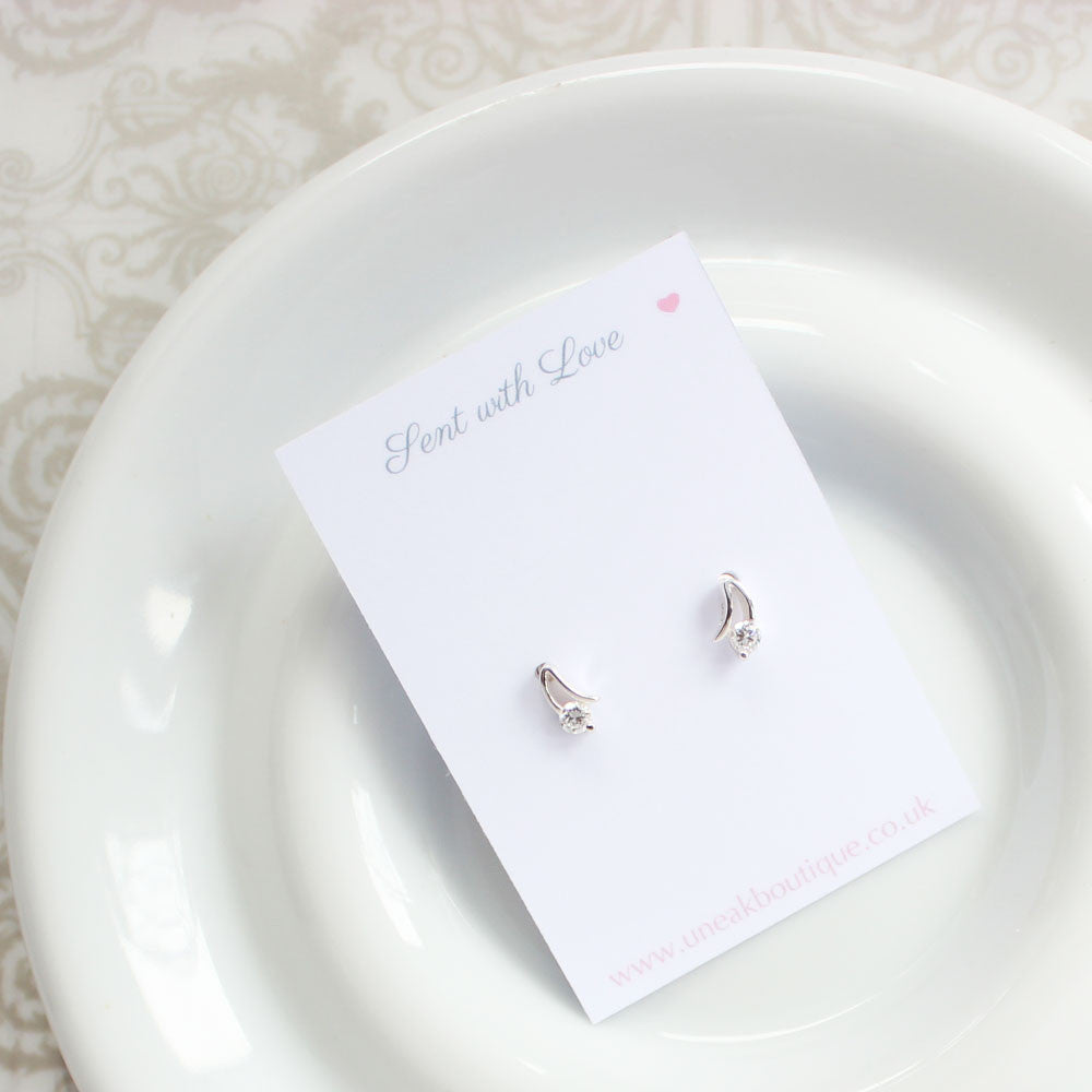 Dorchester Silver Earrings with Cubic Zirconia
