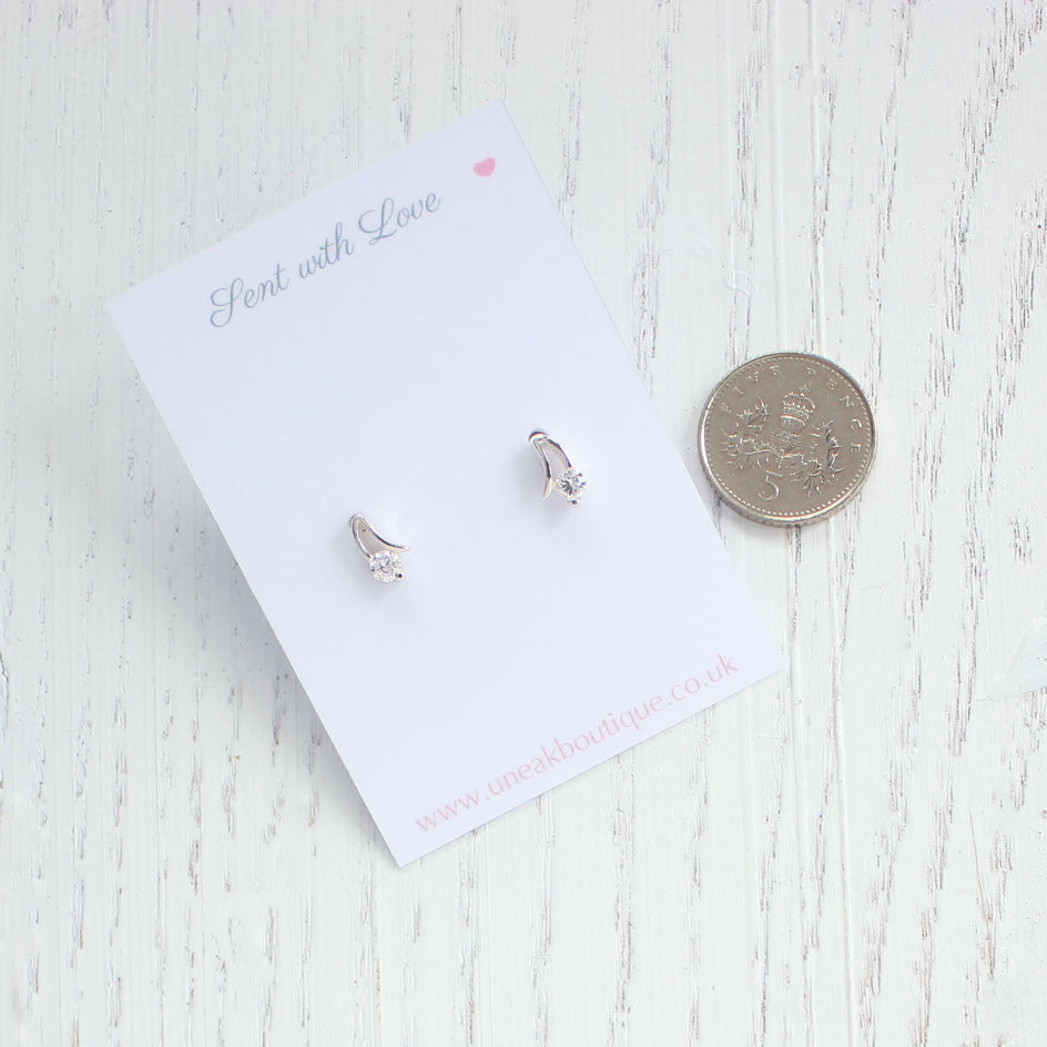 Dorchester Silver Earrings with Cubic Zirconia