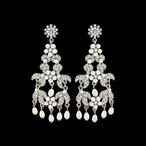 Arabella Pearl and Crystal Earrings