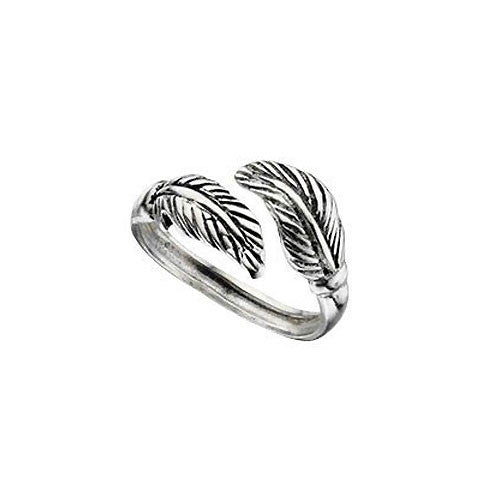 Feather Style Silver Toe Ring