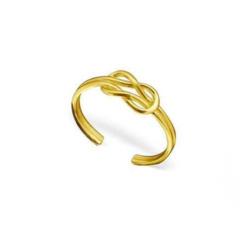 Knotted Gold Plated Silver Toe Ring
