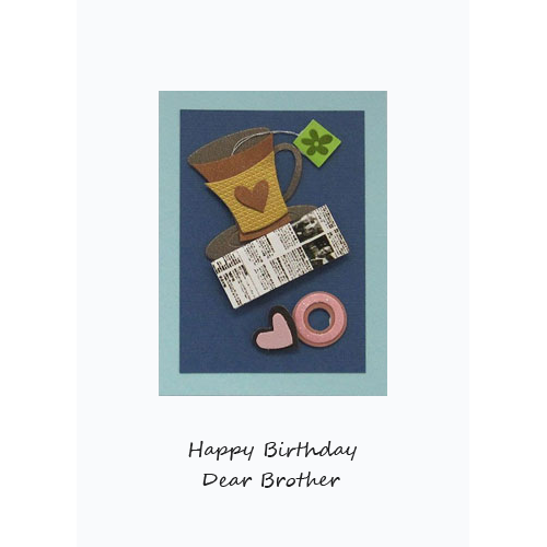 Coffee Break Happy Birthday Brother Handmade Card