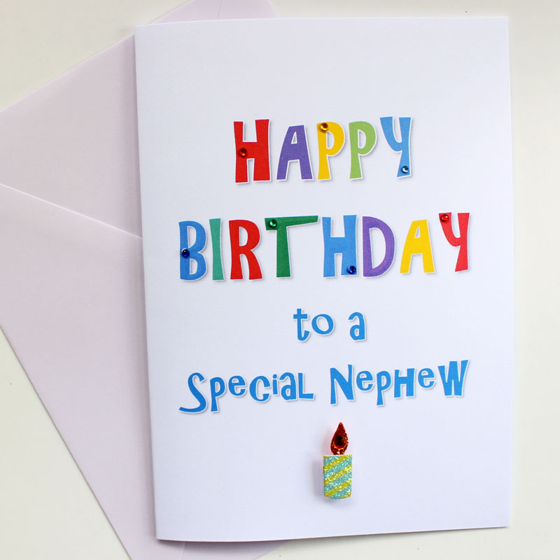Special Nephew Birthday Candle Card 