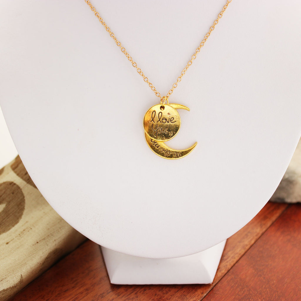 I Love You To The Moon and Back Pendant