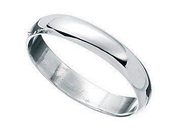 6mm D Band Silver Mens Ring
