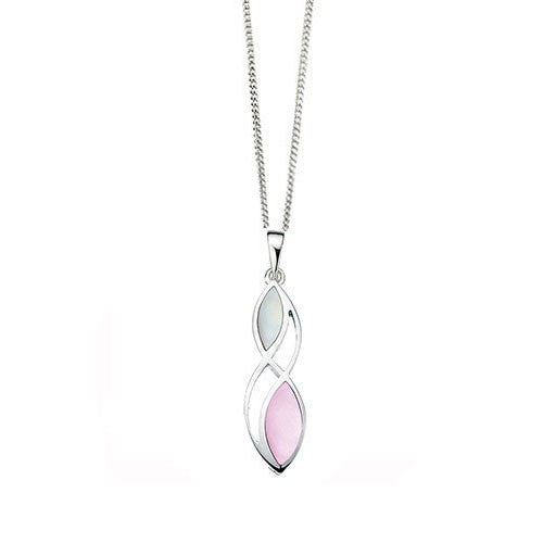 Pink and White Mother Of Pearl Pendant