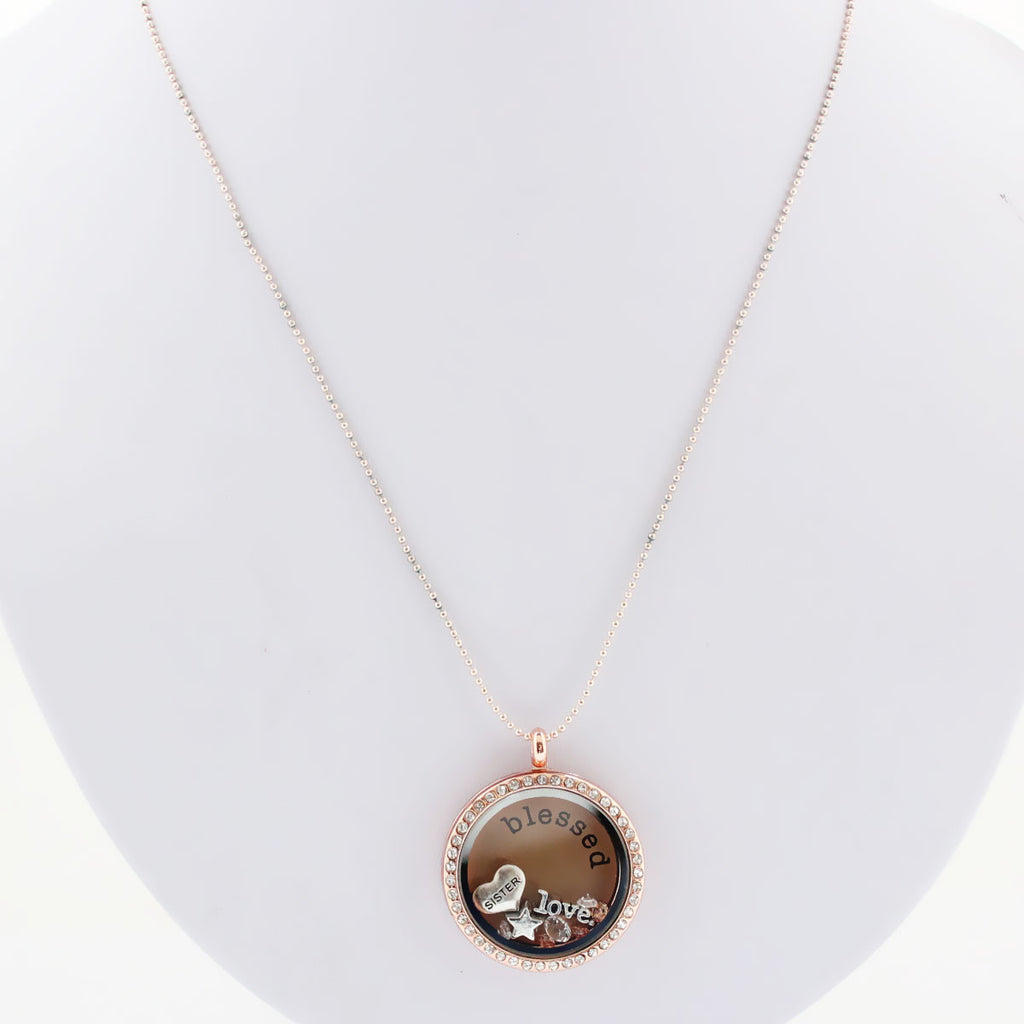 Blessed Sister Love Memory Locket with Floating Charms