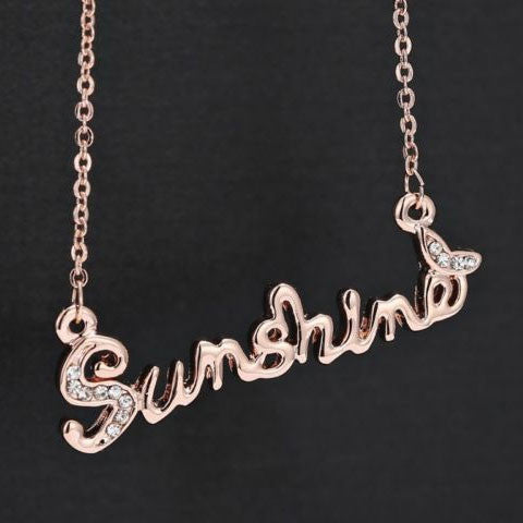 You are my Sunshine Rose Gold Plated Pendant