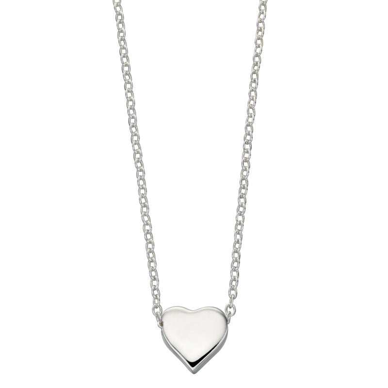 Single Heart Silver Necklace