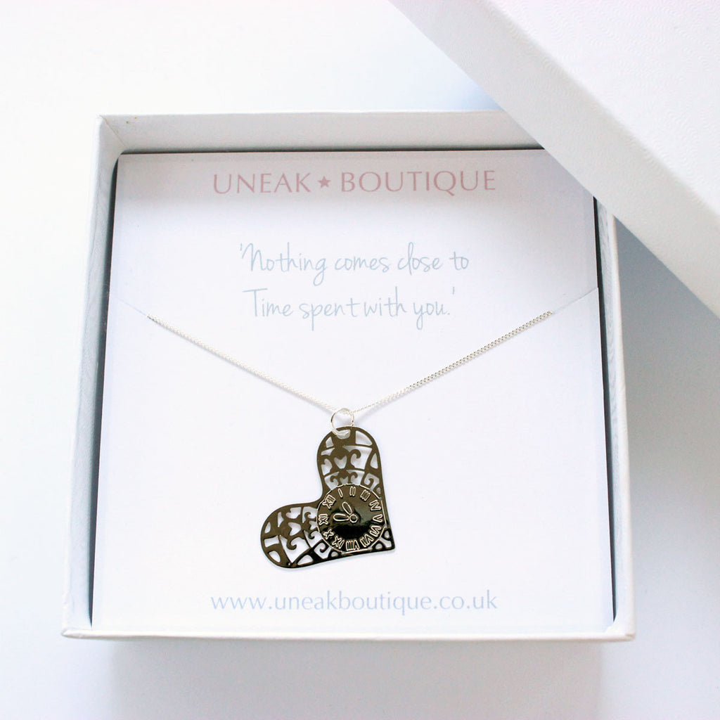 Time Spent With You Silver Plated Pendant