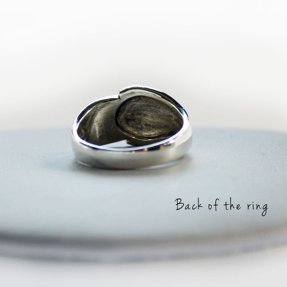 Leaf Design Marcasite Ring in Sterling Silver