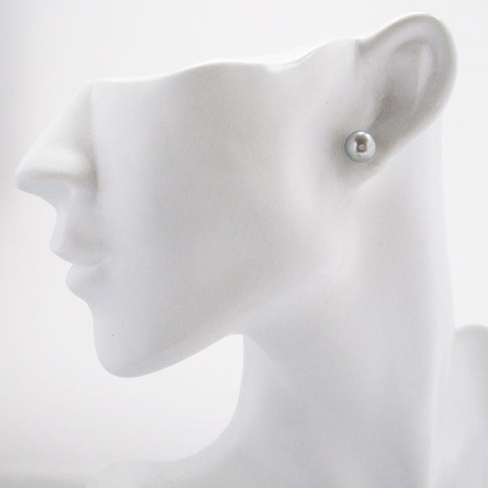 Grey Freshwater Pearl Earrings