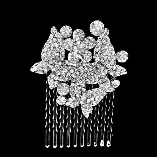 Crystal Butterfly Wedding Hair Comb