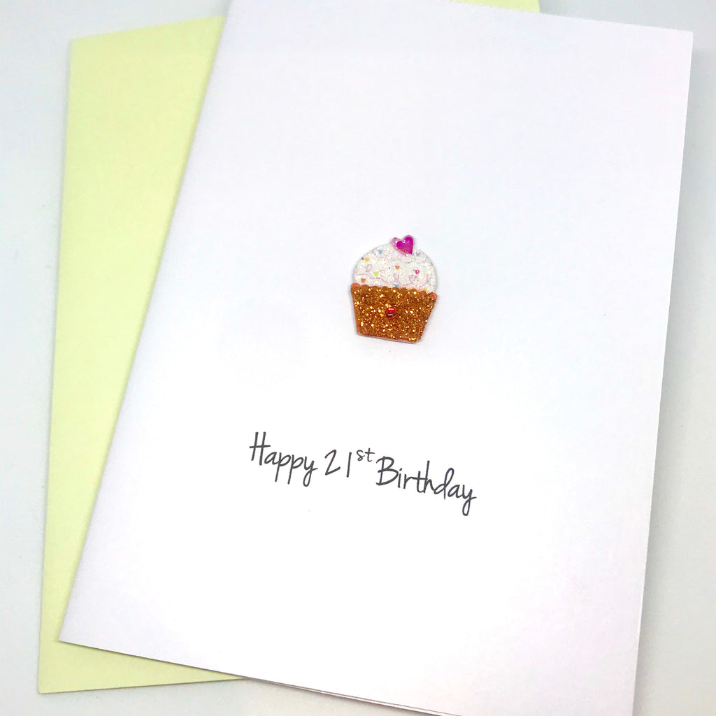 Cupcake 21st Birthday Card