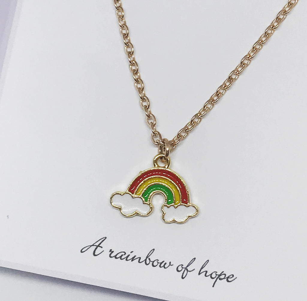 A rainbow of hope pendant