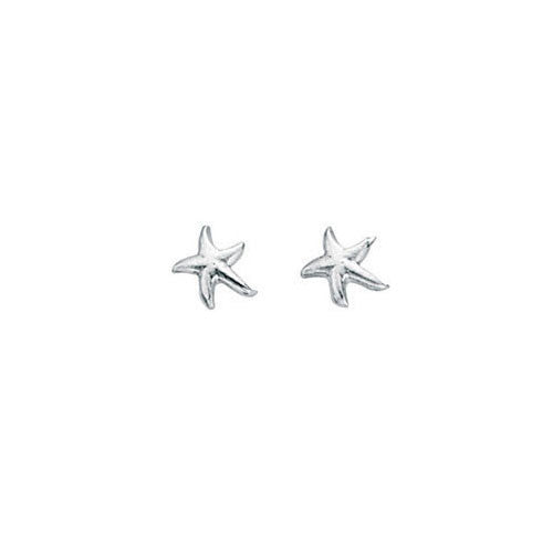 Mini Star Fish Silver Stud Earrings