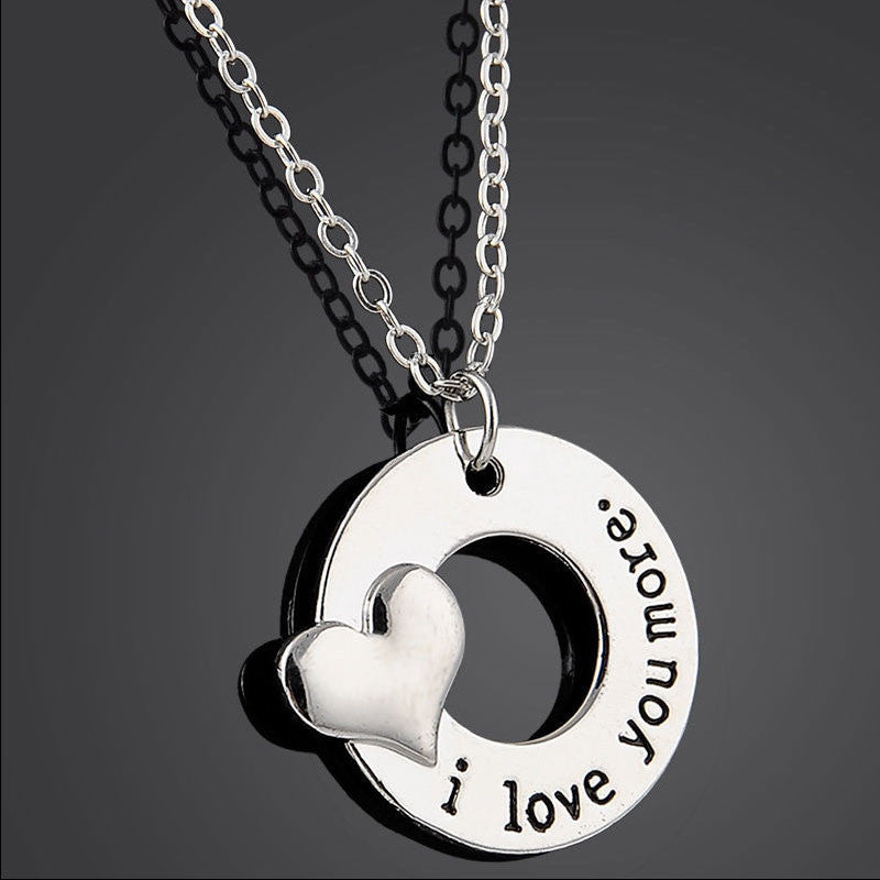 I Love You More Silver Plated Pendant