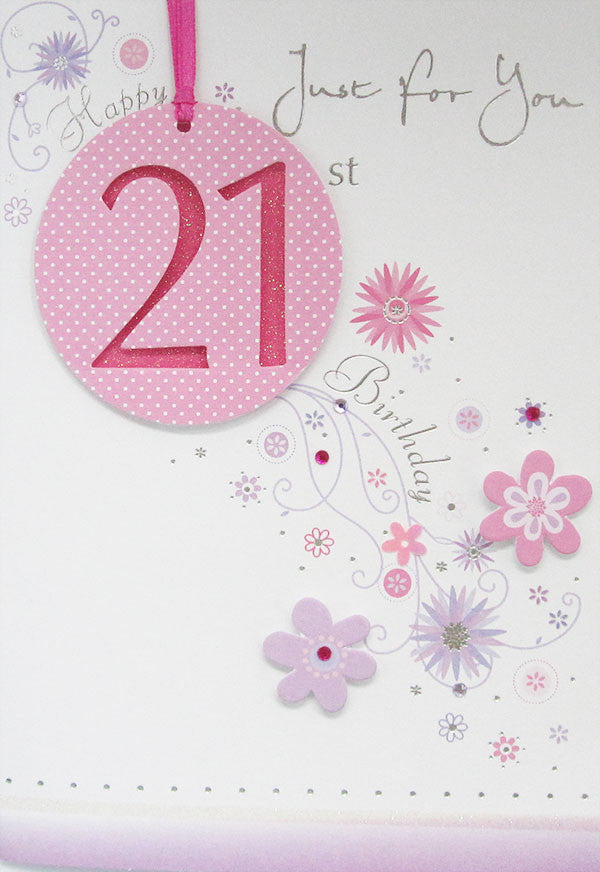 Female 21st Birthday Card