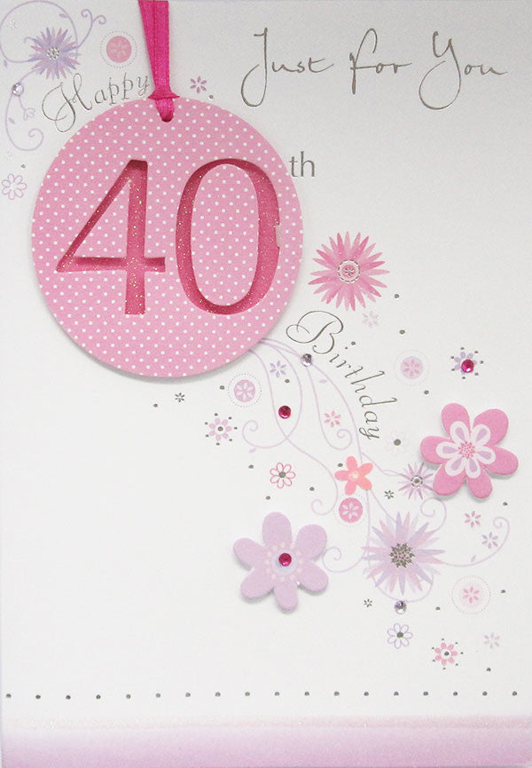 Female 40th Birthday Card