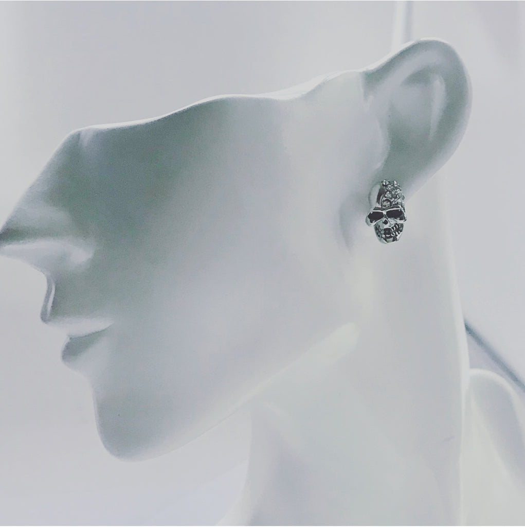 Island Crystal Skull Earrings 