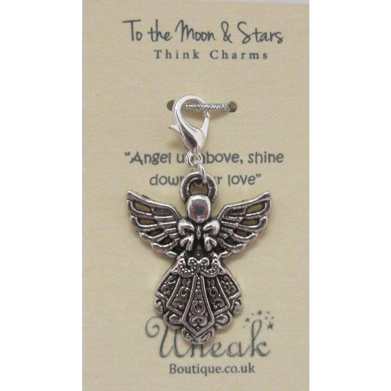 Silver Plated Angel Wings Clip Charm