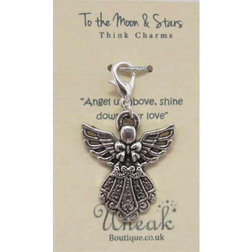 Silver Plated Angel Wings Clip Charm