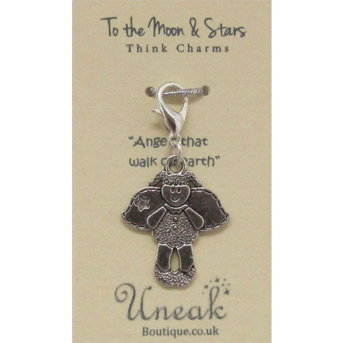 Silver Plated Angels on Earth Clip Charm