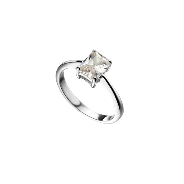 Belle Emerald Cut Cubic Zirconia Ring