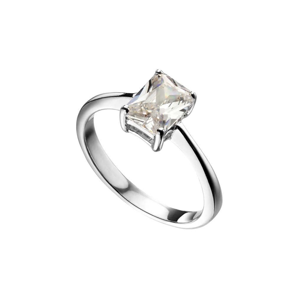 Belle Emerald Cut Cubic Zirconia Ring