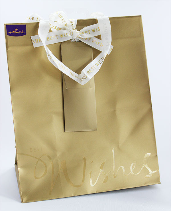 Gold Best Wishes Gift Bag