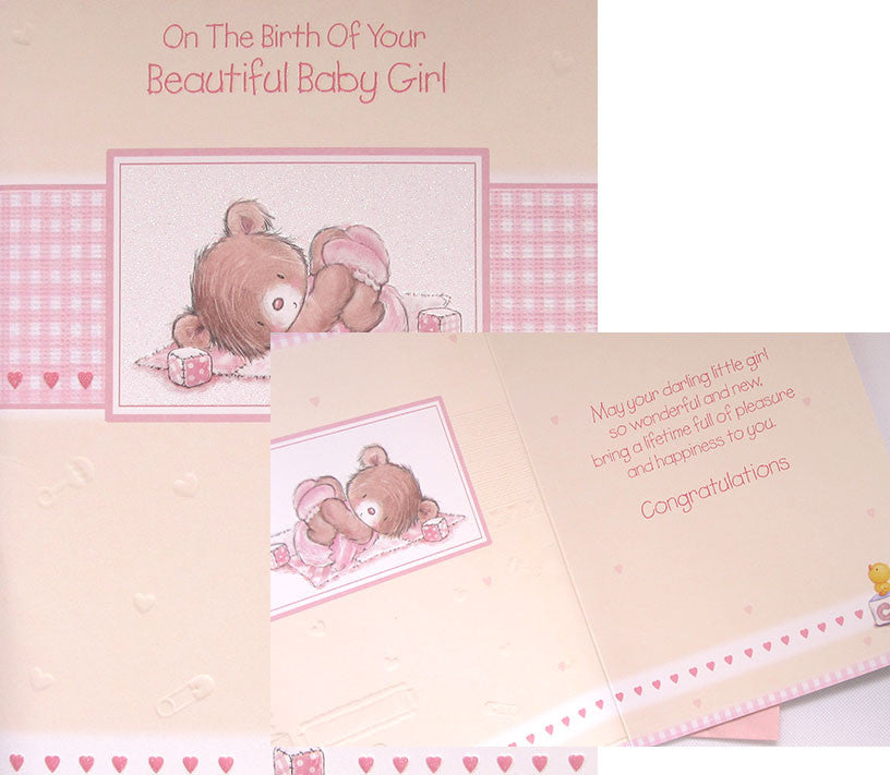On The Birth Of Your Beautiful Baby Girl Card