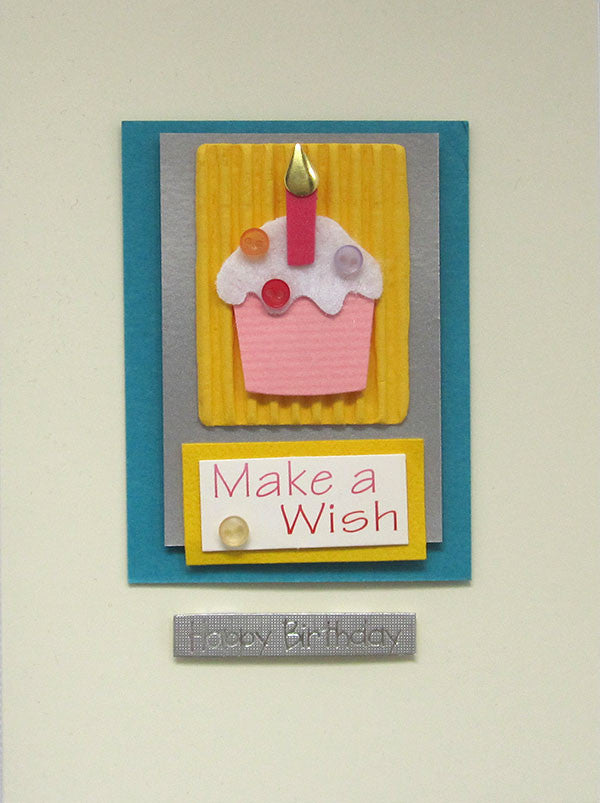 Cupcake Happy Birthday Handmade Card