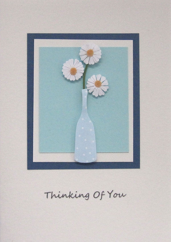 Thinking of You Daisy Vase Handmade Card
