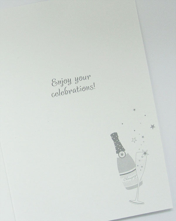 Champagne Popping Congratulations Card