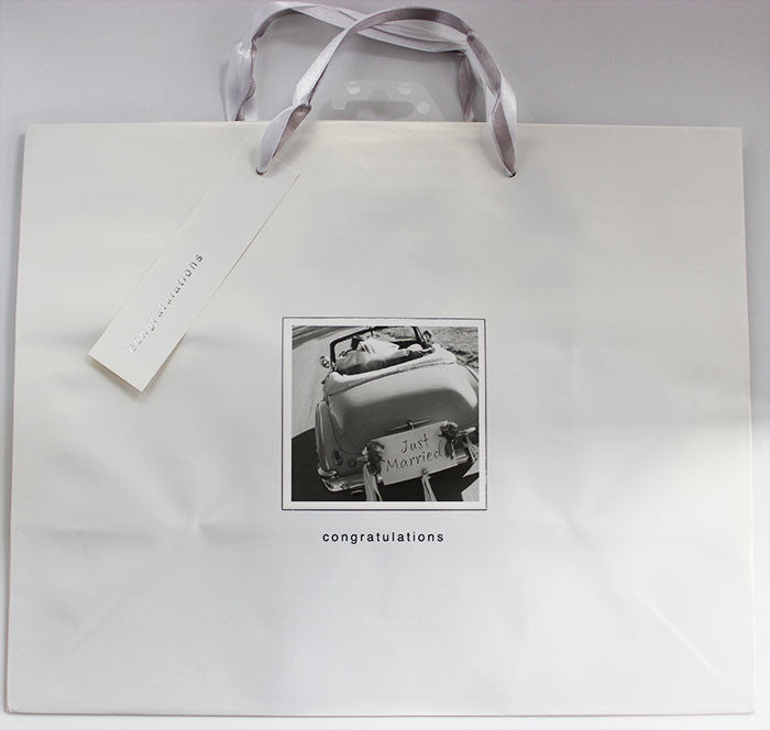 Large Just Married Pearlised Gift Bag