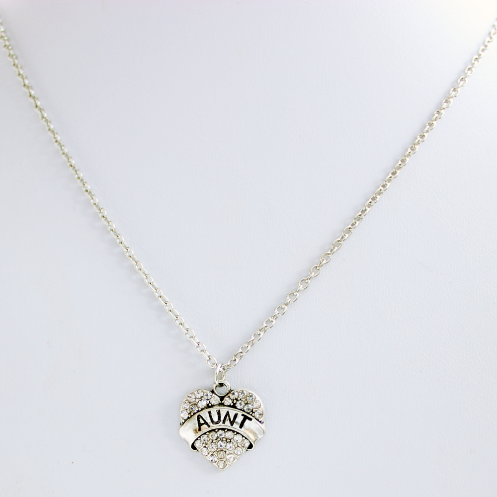 Ice Crystal Heart Aunt Pendant