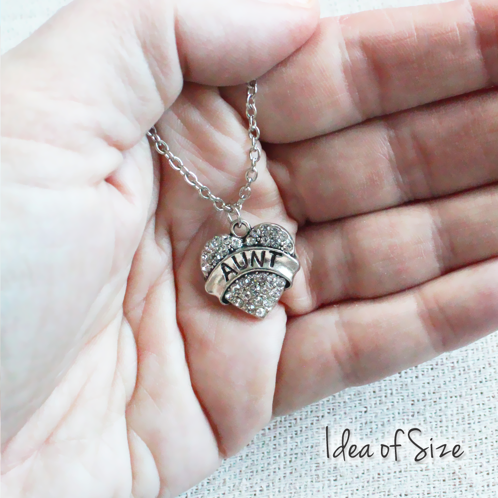 Ice Crystal Heart Aunt Pendant
