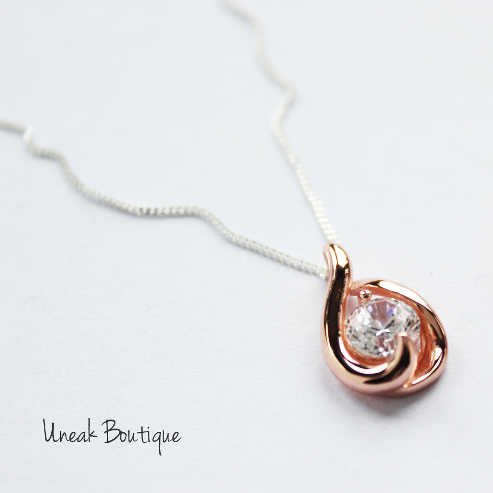 Crystallia Rose Gold Plated Pendant