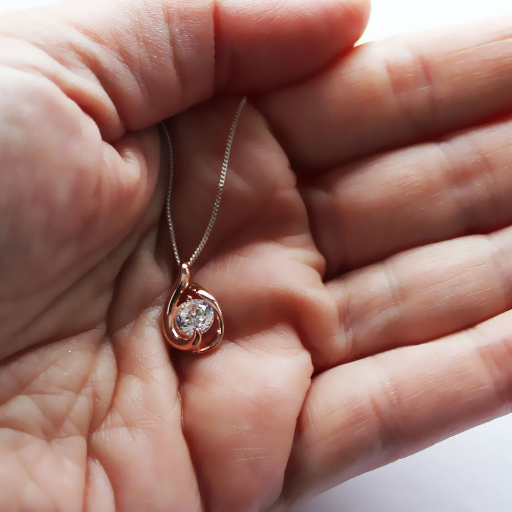 Crystallia Rose Gold Plated Pendant