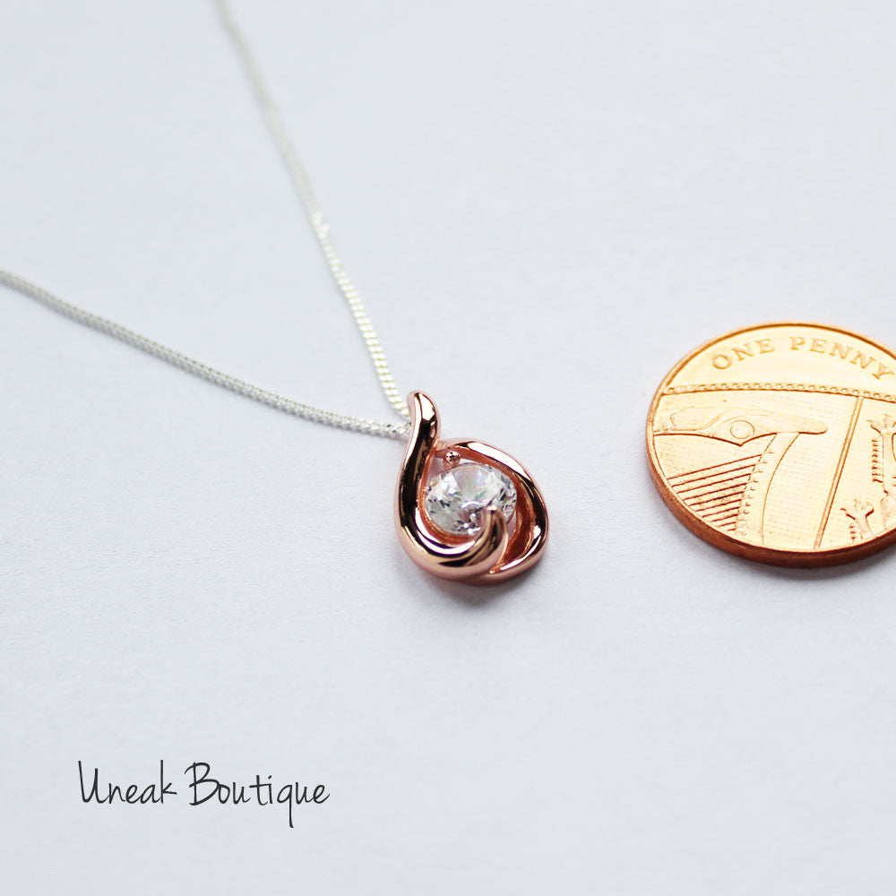 Crystallia Rose Gold Plated Pendant