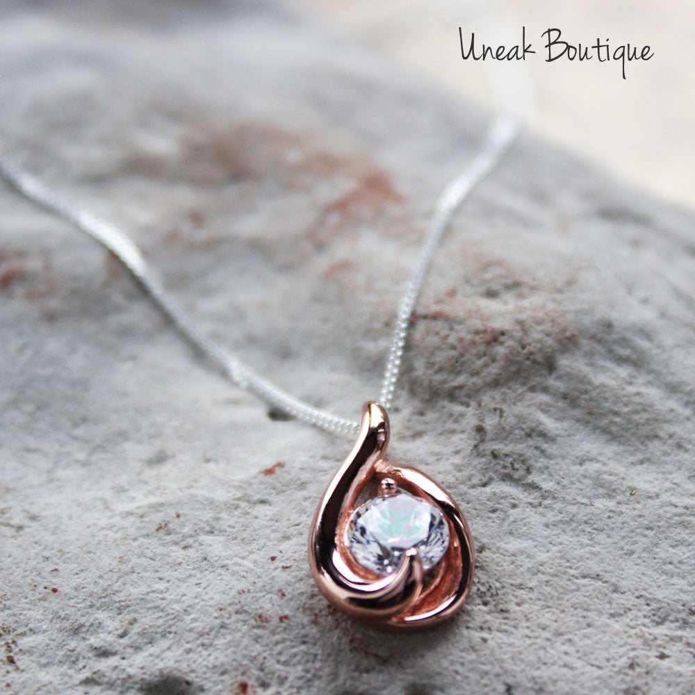 Crystallia Rose Gold Plated Pendant