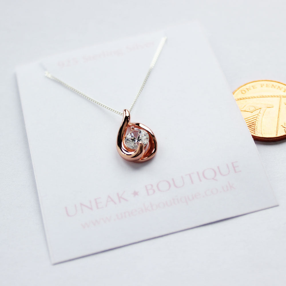 Crystallia Rose Gold Plated Pendant