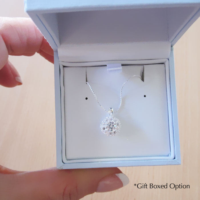Cubic Zirconia Cluster Pendant in Sterling Silver