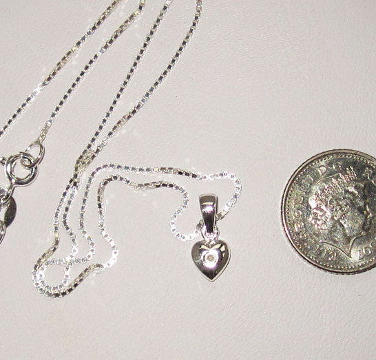 Silver Heart D for Diamond Pendant