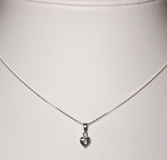 Silver Heart D for Diamond Pendant