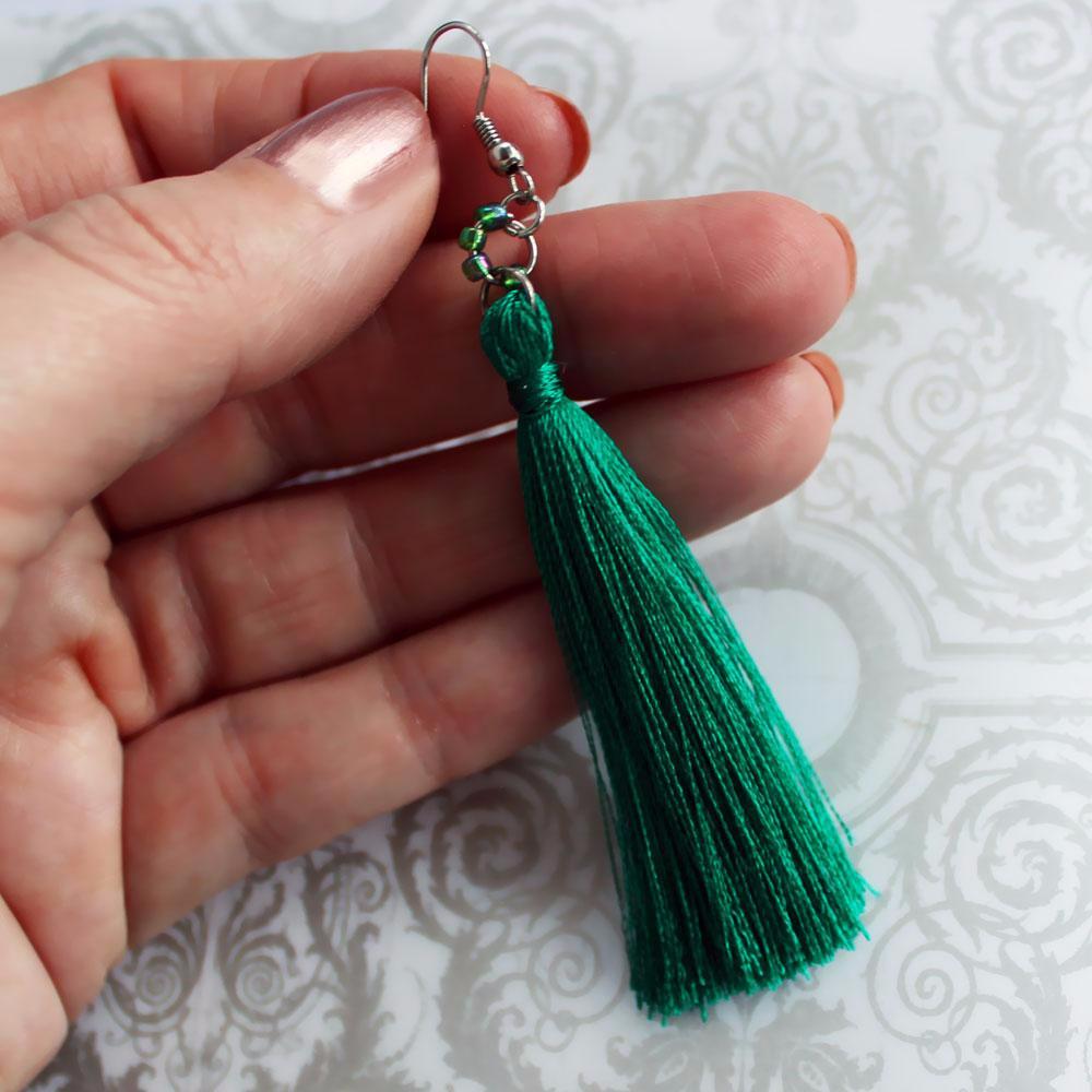 Emerald City Tassel Earrings